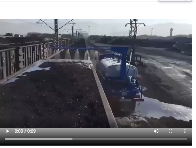 鐵路火車(chē)降塵車(chē)工作視頻
